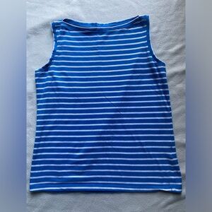 White Stag Blue & White Striped Stretch Tank